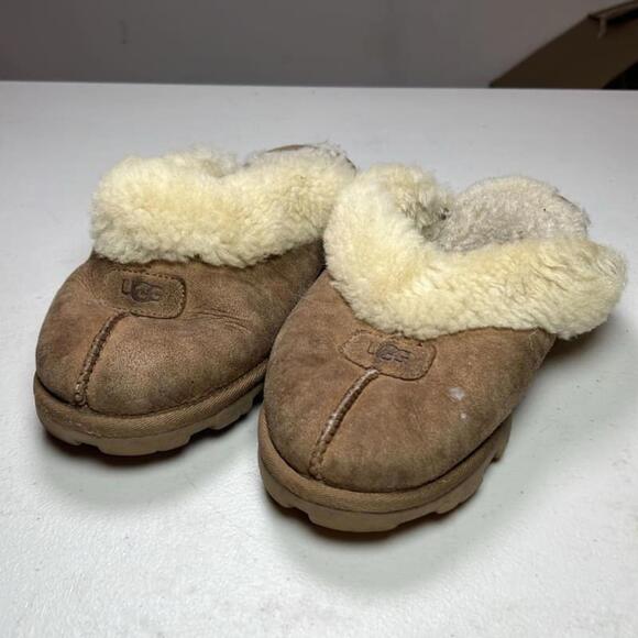 UGG Women's Coquette Slippers Chestnut Suede Sheepskin 5125 - Picture 1 of 7